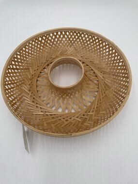 IKEA Round Serving Basket Bamboo Crackers Breads Chips Or Wall Display Basket